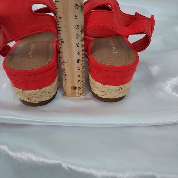 Lane Bryant Pink Dream Cloud Espadrille Platform Sandals NWT Size 7W - Picture 4 of 8